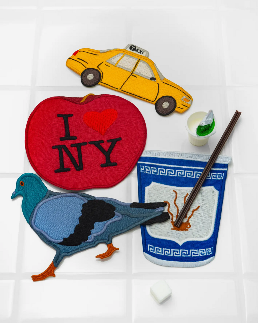 I Heart NYC embroidered coctail napkins (set of 4)