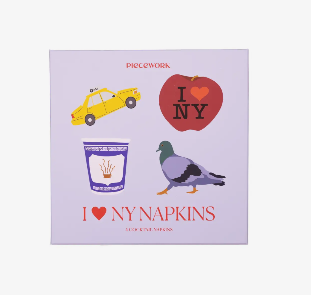I Heart NYC embroidered coctail napkins (set of 4)
