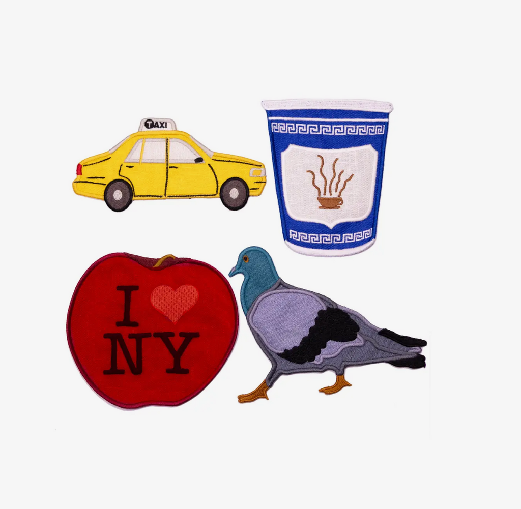 I Heart NYC embroidered coctail napkins (set of 4)