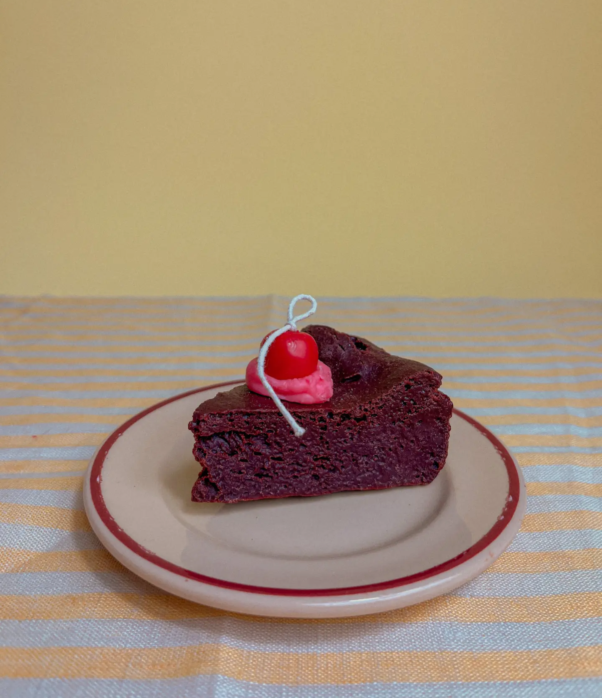 Chocolate Cake Slice candle