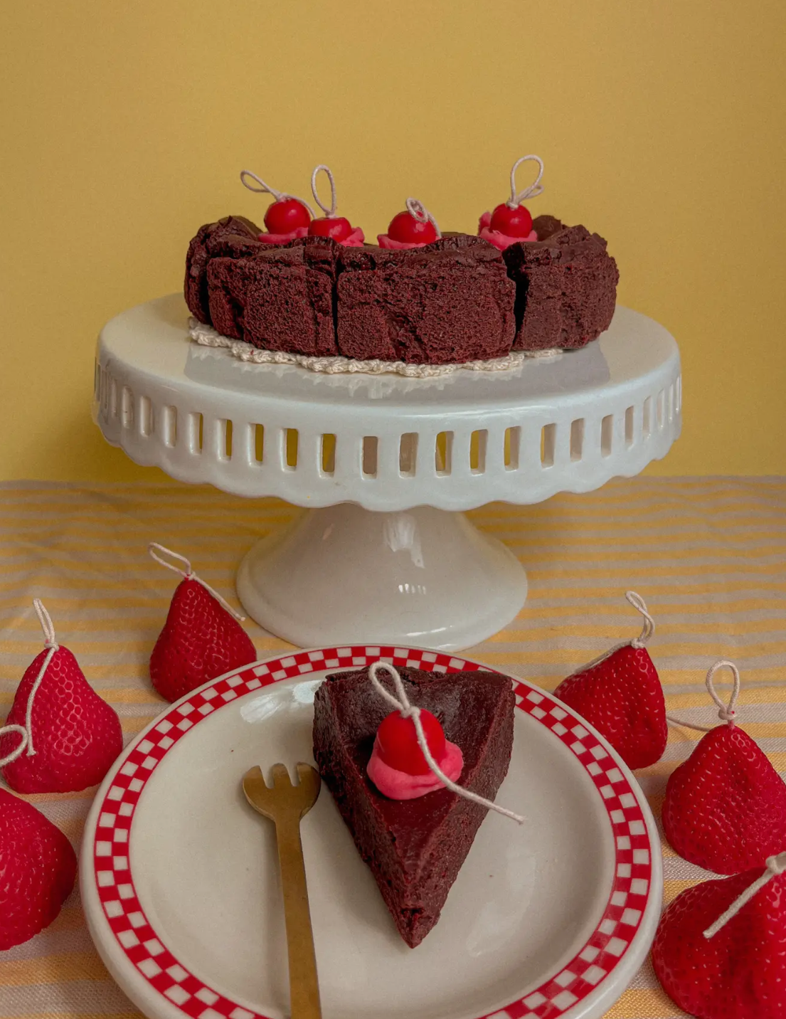 Chocolate Cake Slice candle