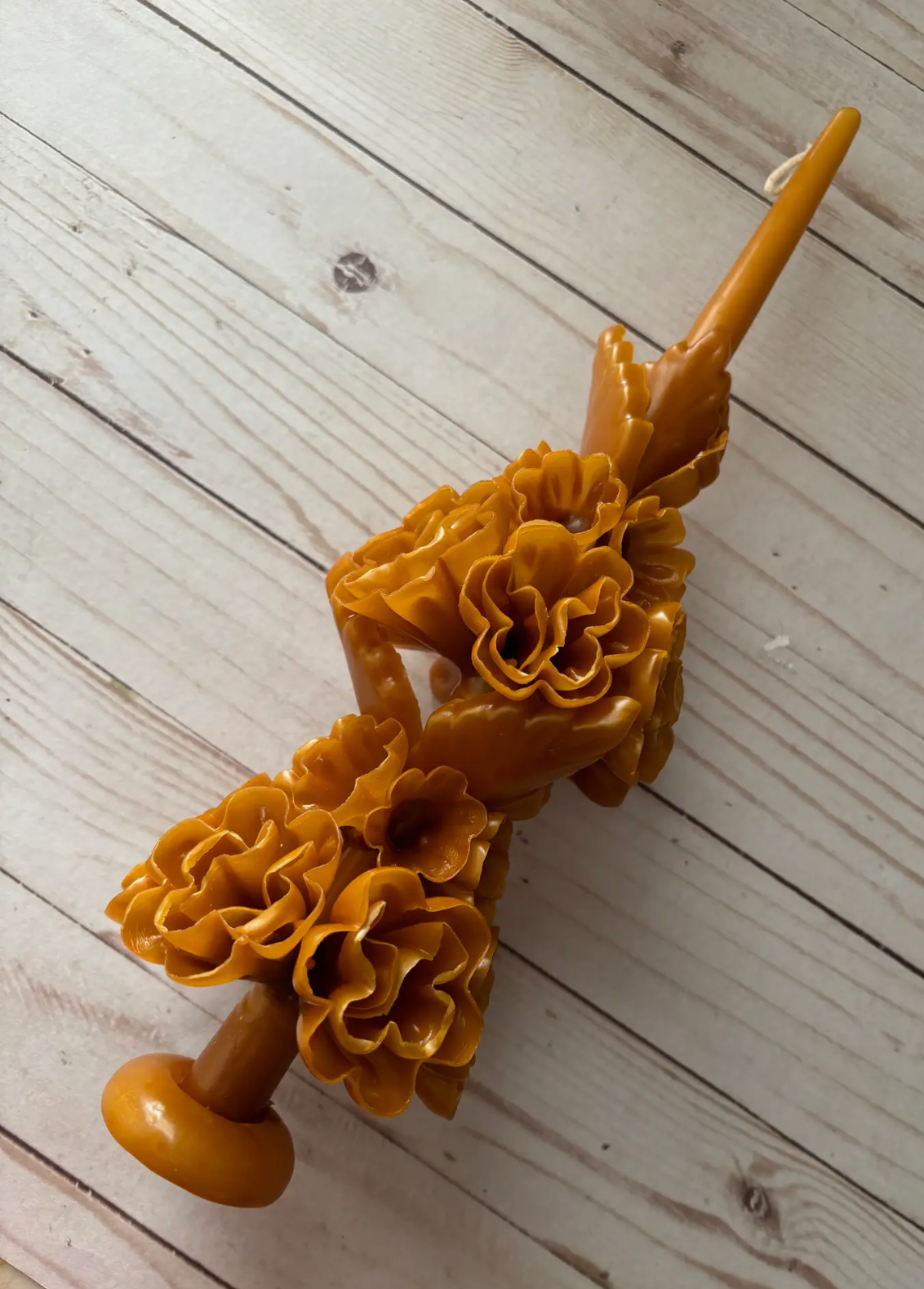 Large Marigold Candle in Saffron