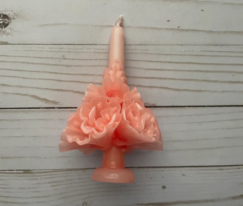 Small Marigold Candle in Peach