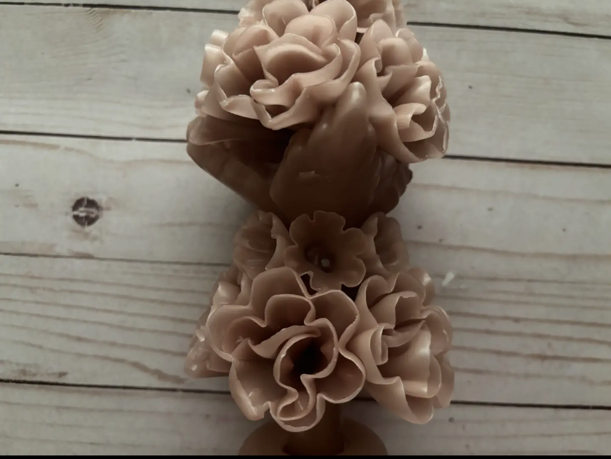 Large Marigold Candle in Walnut