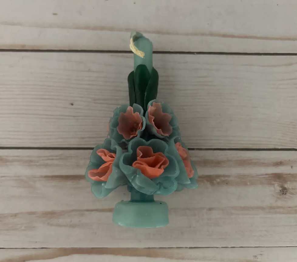 Oaxacan Flower Candle (mini)