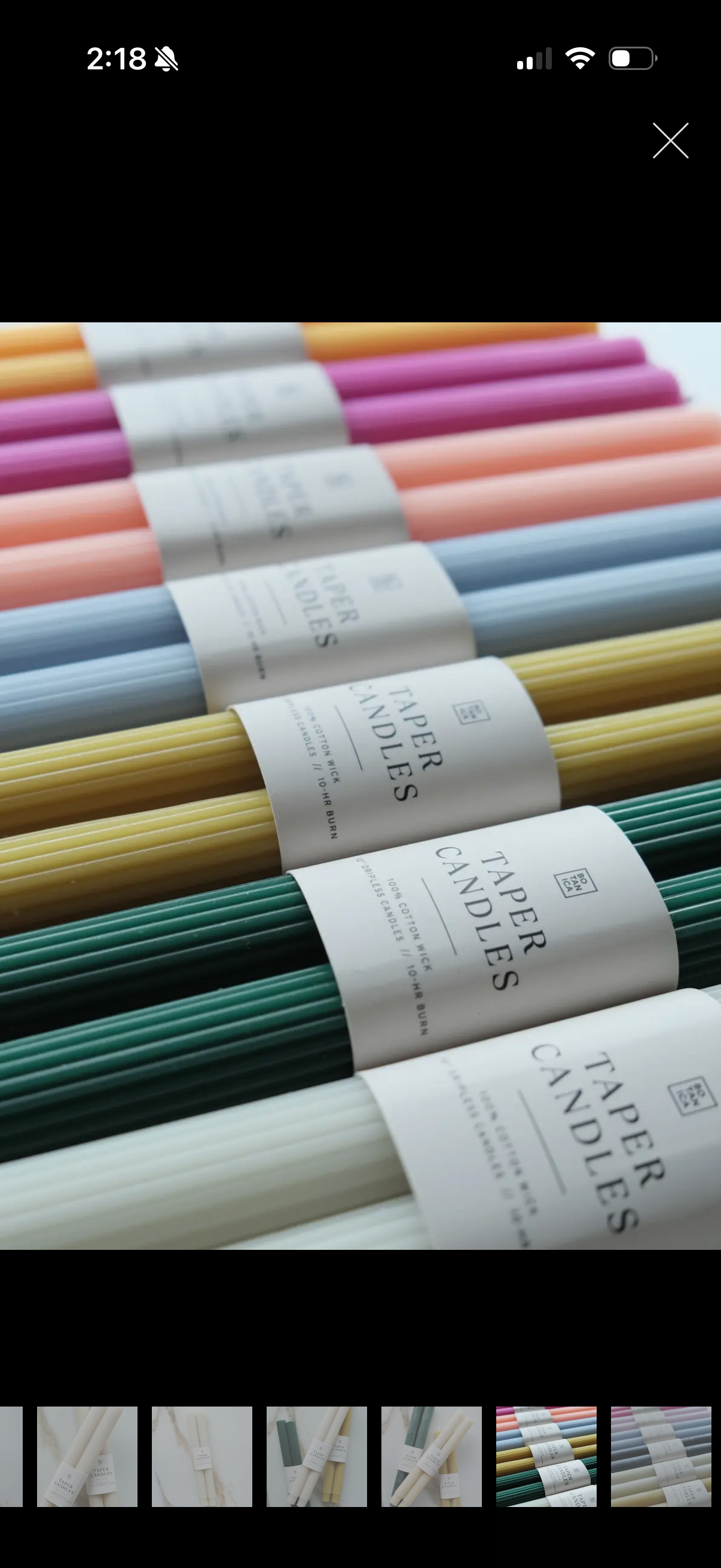 Fluted Taper Candles: Cream