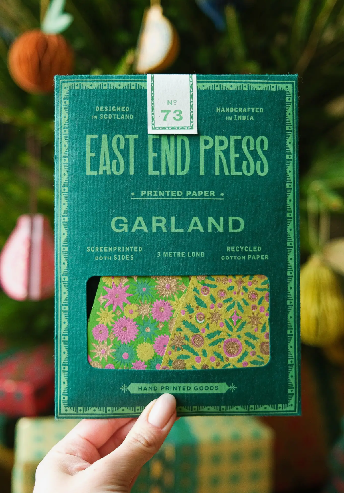 East End Press Retro Yule Tree Garland