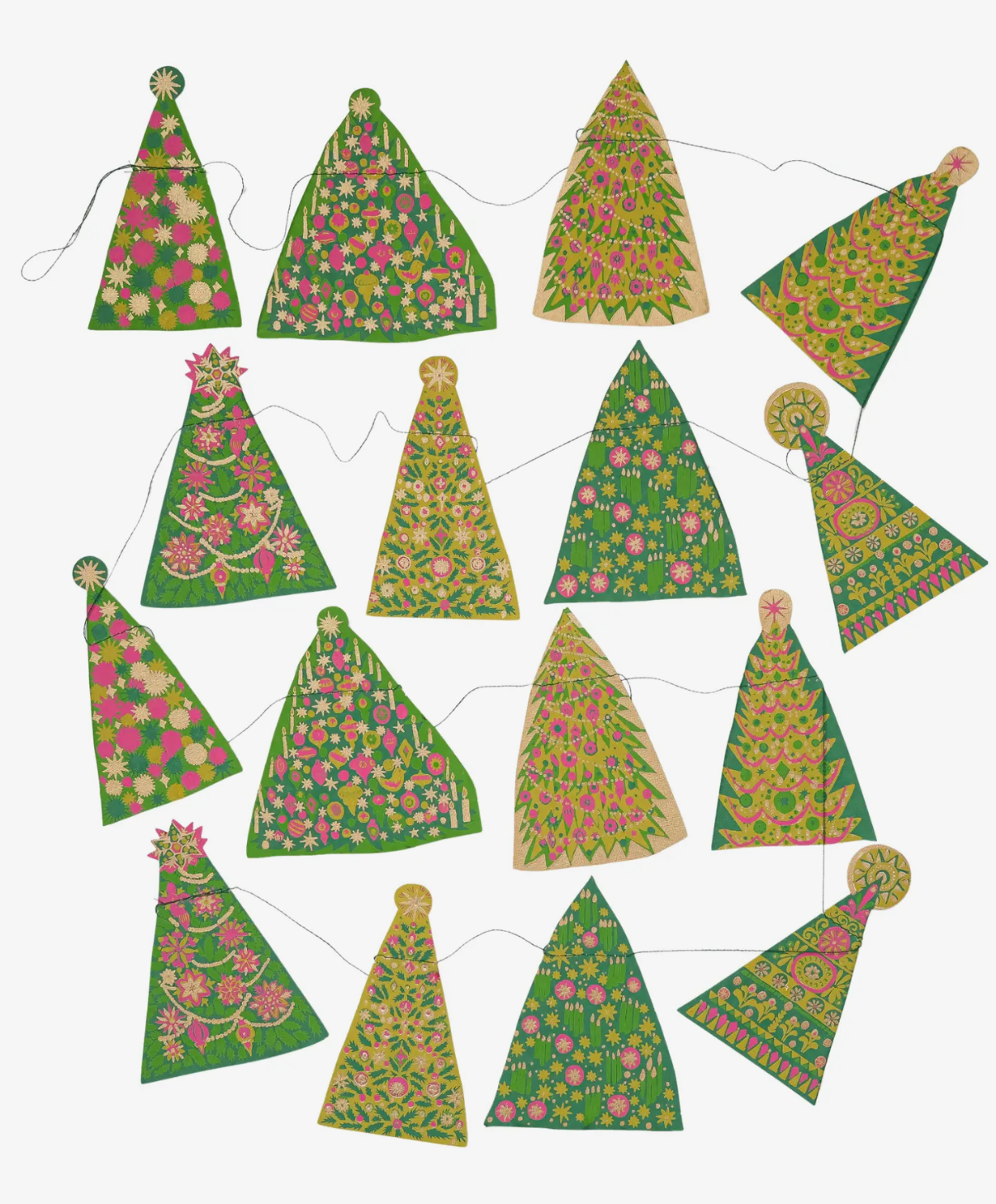 East End Press Retro Yule Tree Garland