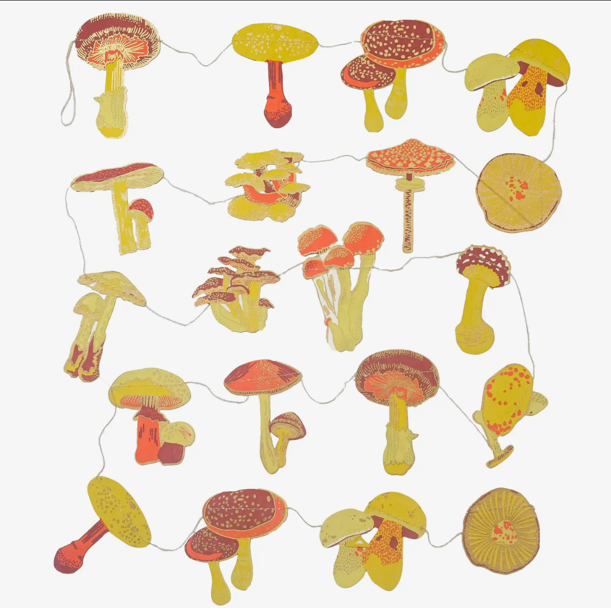 East End Press Mushroom Garland