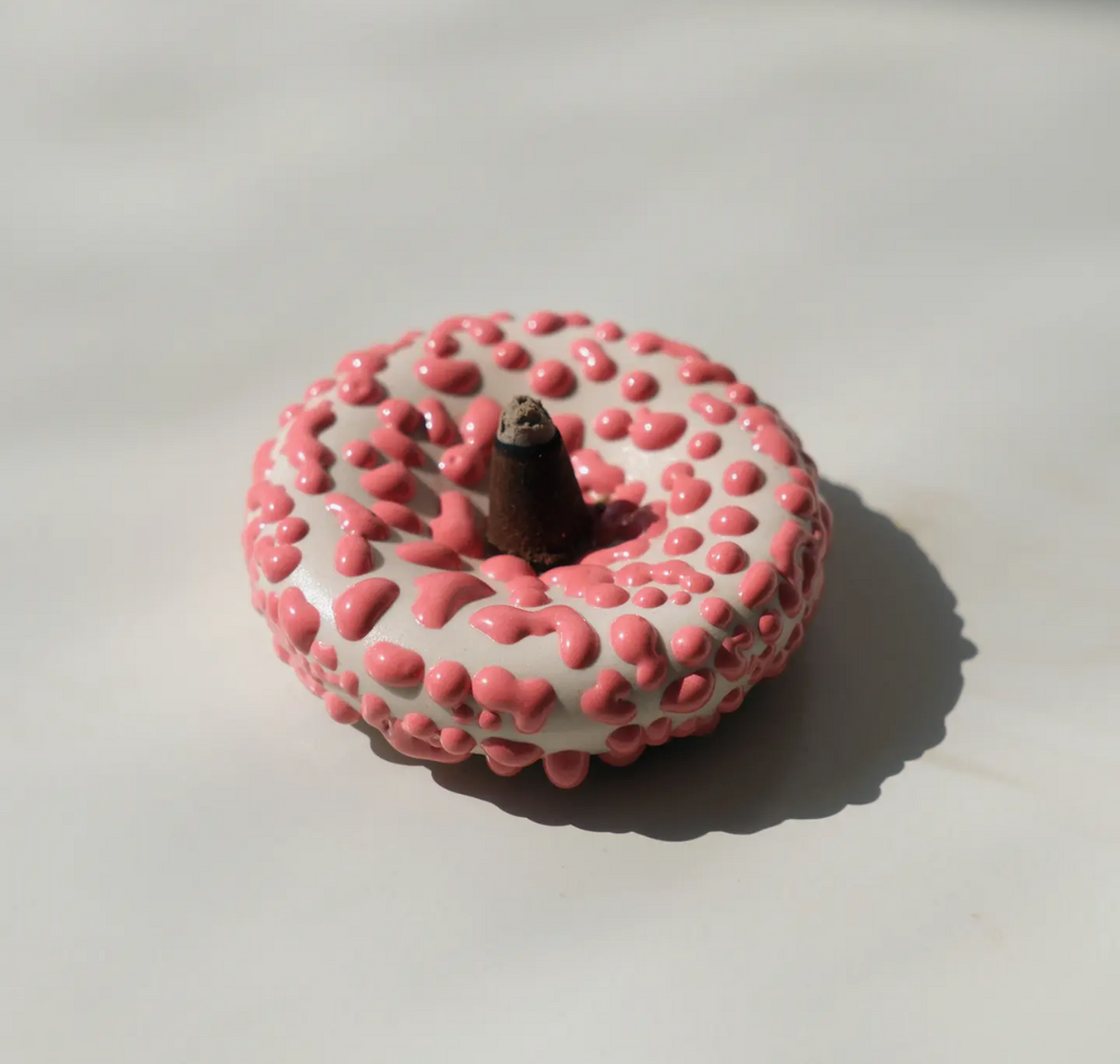 Incense Stone Pink Drip