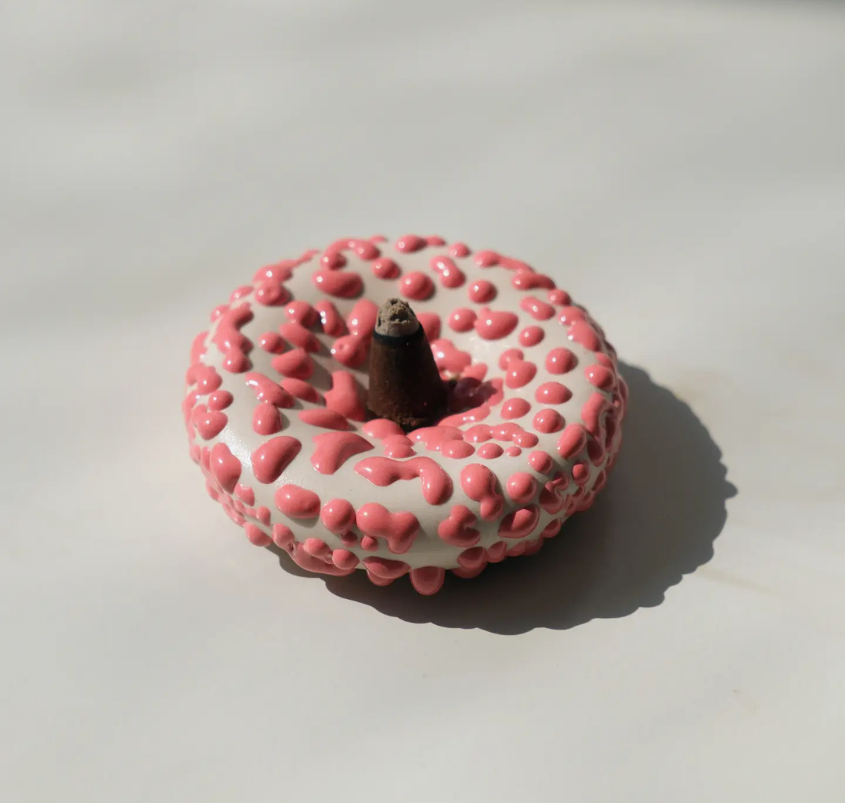 Incense Stone Pink Drip