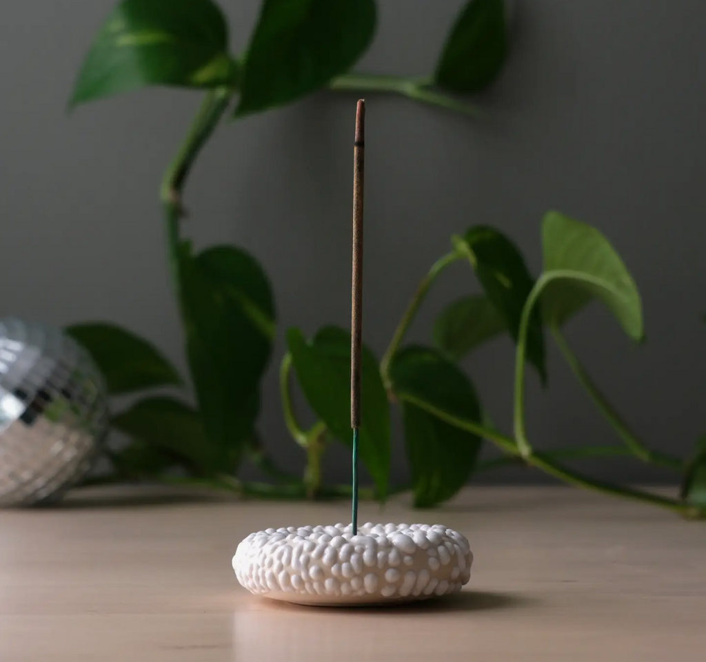 Incense Stone White Drip