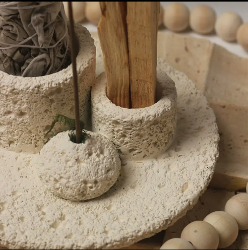 3-in-1 stone desktop incense holder