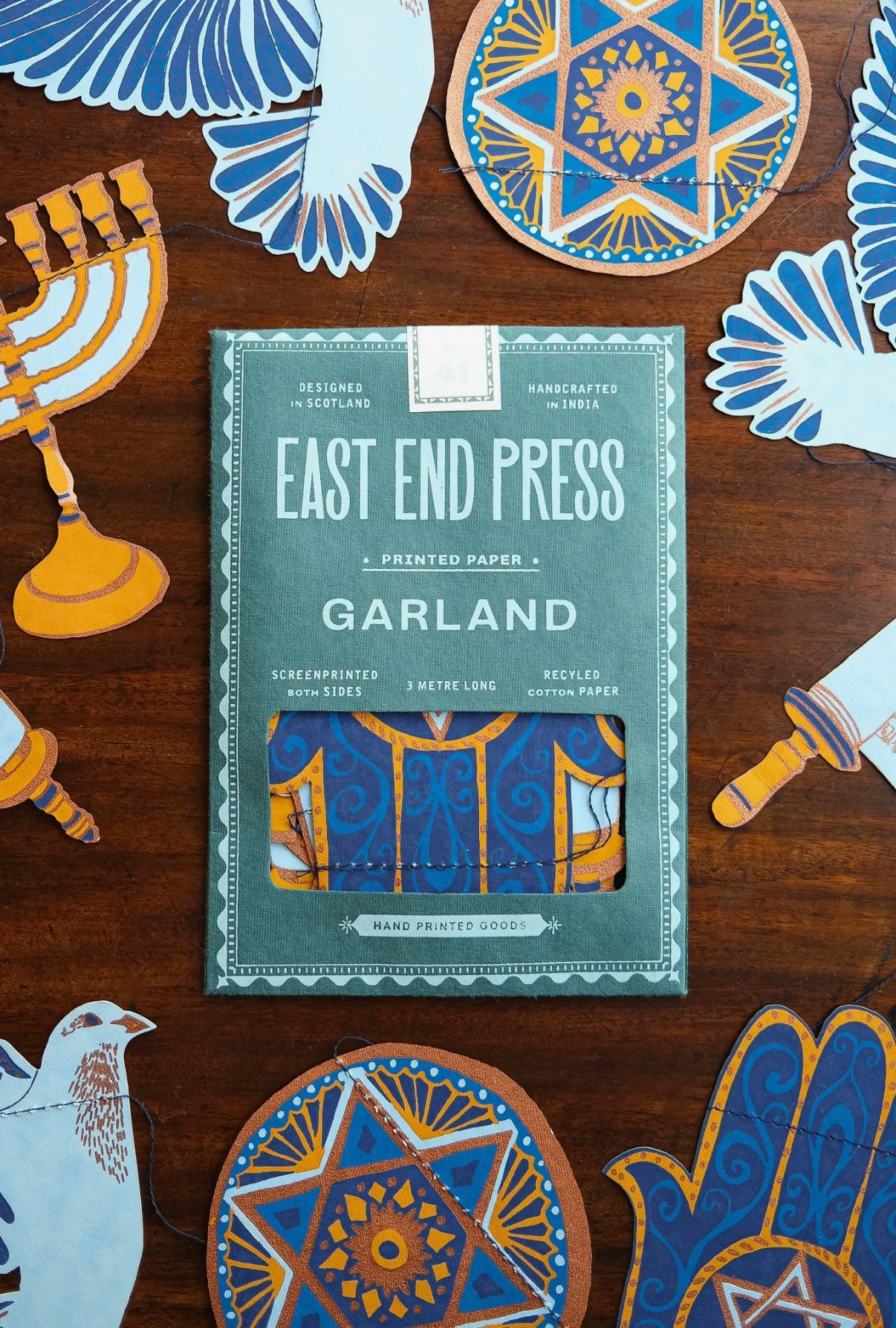 East End Press Hanukkah Garland